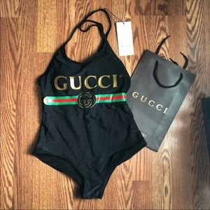 Gucci LOGO one piece swimsuit